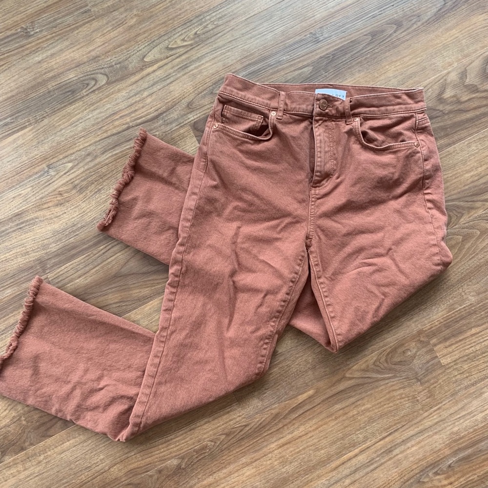 High-waisted crop flare pants